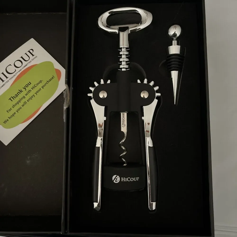HiCoup Corkscrew Wine Opener - Ergonomic, Double Winged Beer and Wine Bottle ...